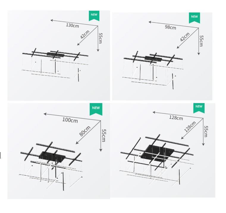 LED Tube Design Meta Chandelier