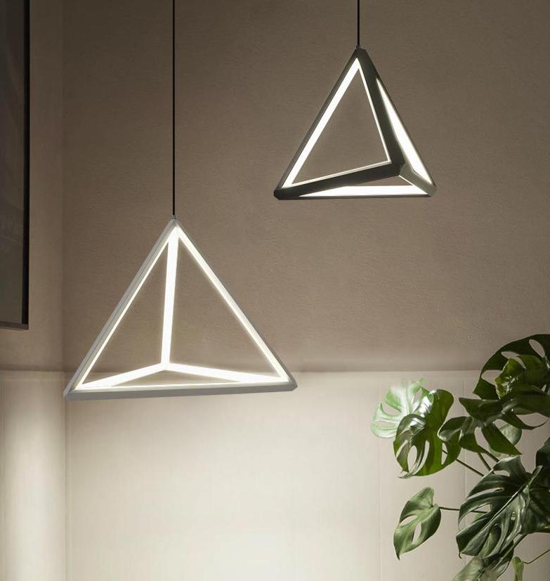 LED Pyramid Design Pendant Light