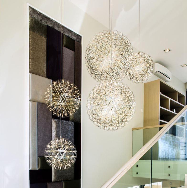 LED Chandelier Spherical Stainless Steel Living Room Dining Room Bedroom