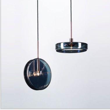LED Round Tinted Glass Pendant