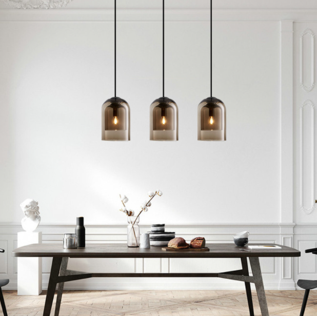 LED Double-Layer Glass Pendant Light