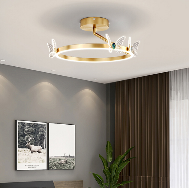 LED Butterfly & Halo Design Modern Pendant Ceiling Light