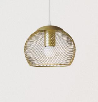 LED Golden Metal Net Pendant Light