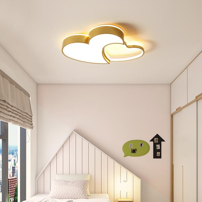 Acrylic LED Double Heart Ceiling Light for Children Room