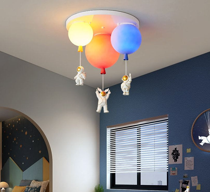 LED Cartoon Astronaut Ceiling Light