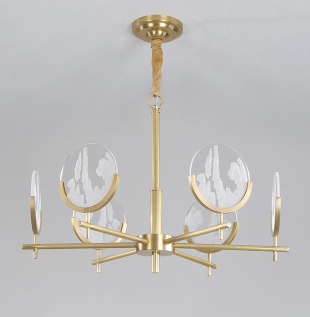 LED Chinese Style Brass Pendant Light