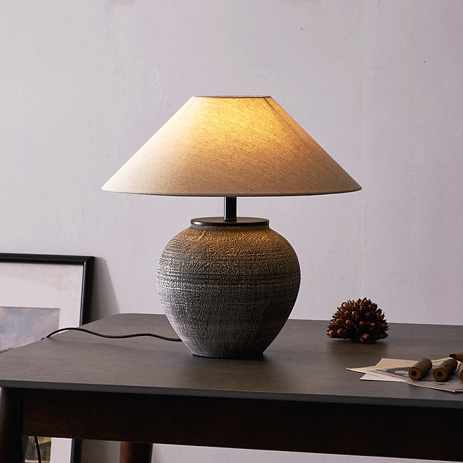 LED Japanese Retro Style Ceramic Table Lamp