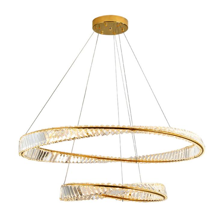 LED Luxury Style Crystal Halo Pendant Light