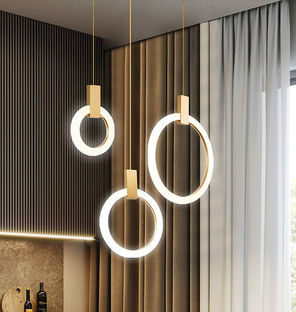 LED Ring Metal Pendant Light