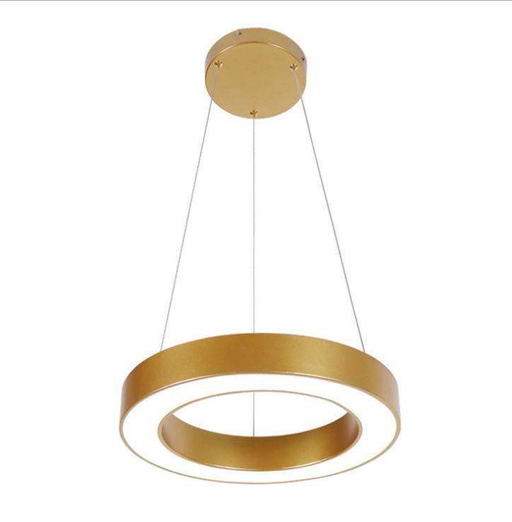LED Gold Round Pendant Light