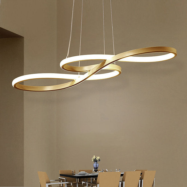 LED Modern Curvy Decorative Pendant Light