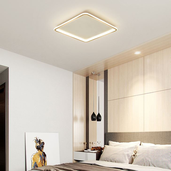 LED Gold Minimalism Theme for Three Bedrooms Flat