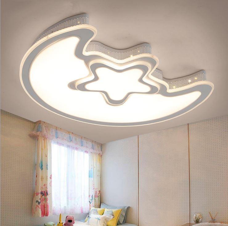 Acrylic Moon and Star Ceiling Light for Living Room Bedroom