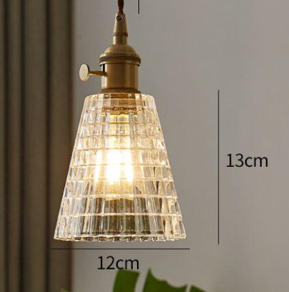LED Japanese Style Transparent and Colour Glass Pendant