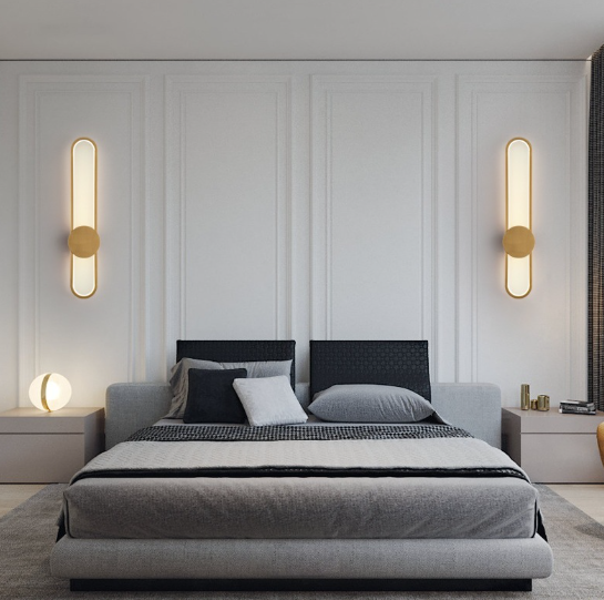 LED Modern Brass Simple Bedside Wall Light