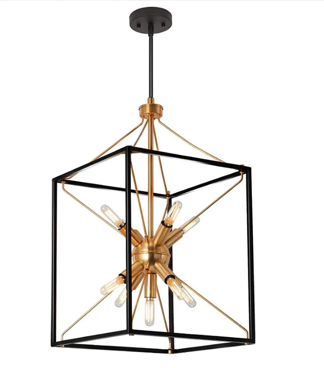 LED Cubic Frame Modern Pendant Light