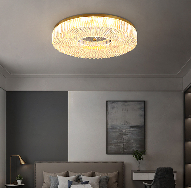 LED American Style Brass Modern Ceiling Light