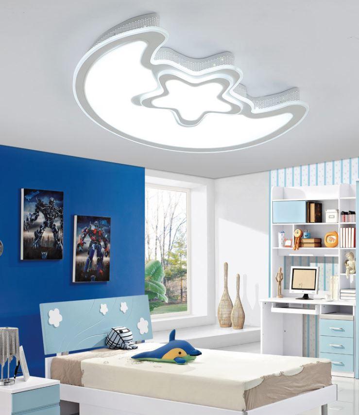 Acrylic Moon and Star Ceiling Light for Living Room Bedroom
