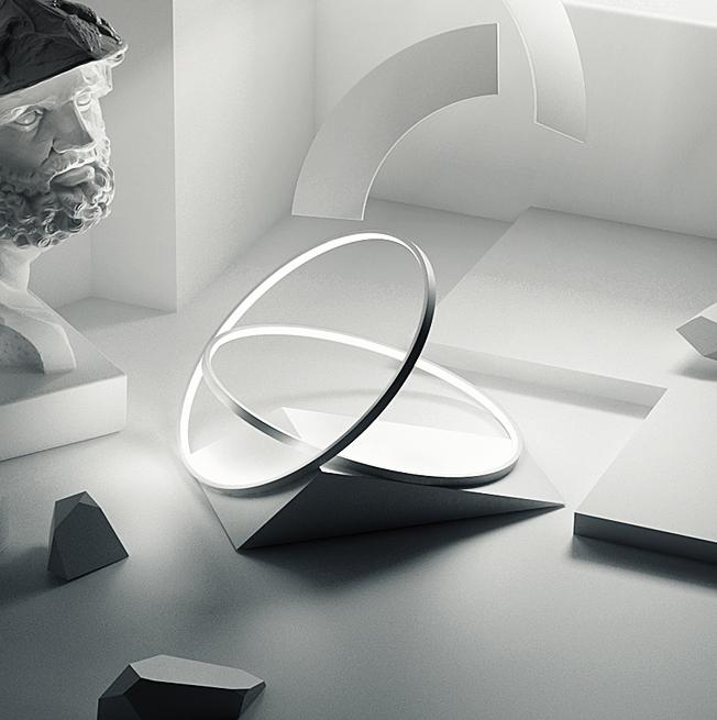 LED Modern TWINS-HALO Ceiling Light