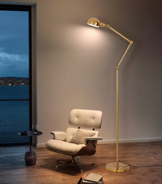 LED Retro Simple Design Golden/Black Floor Lamp