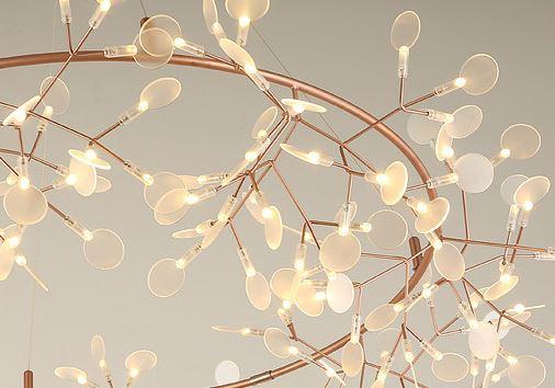 Acrylic Round Branches Design LED Chandelier for Living Room Bedroom Dining Room