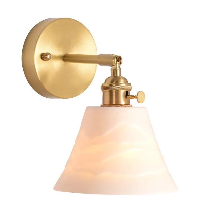 LED Japanese Style Modern Brass Wall Light