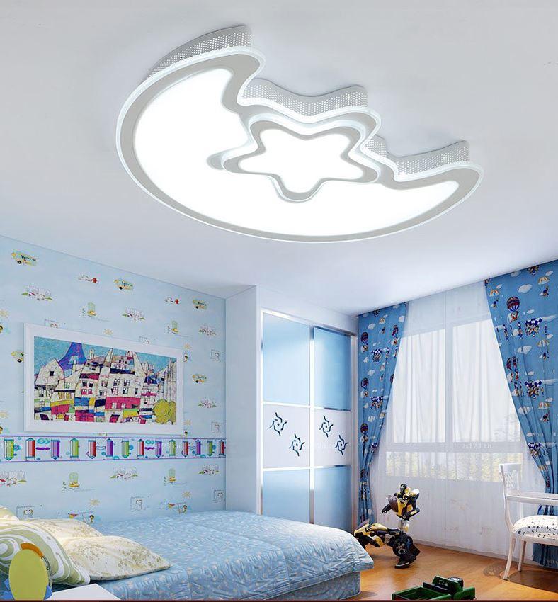 Acrylic Moon and Star Ceiling Light for Living Room Bedroom