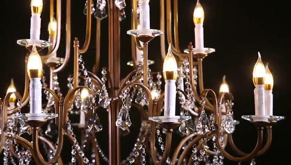 LED Crystal Metal Retro Chandalier