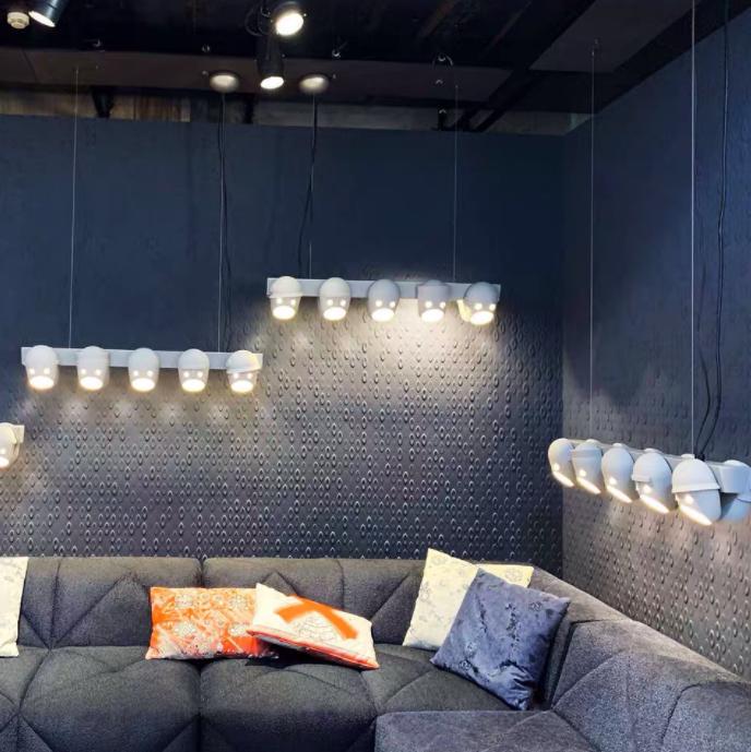 LED Modern Creative  Mask Design Linear Pendant Light