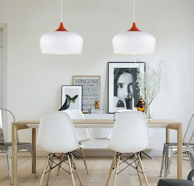 LED Japanese Style Simple Wood Modern Pendant Light