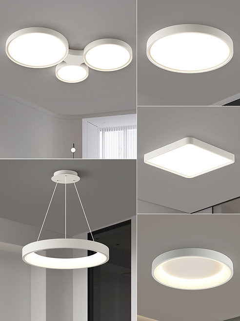 LED Simple Modern White Theme Design Lighting Package (3+2)