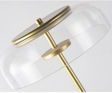 LED Glass Gold Floor Lamp