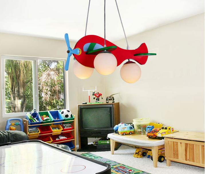 Airplane Design LED Pendant for Children's Bedroom