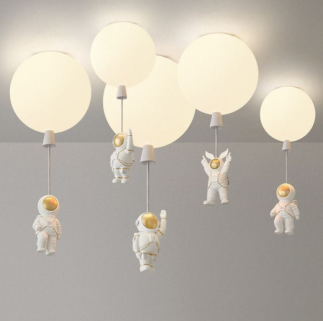 LED Cartoon Astronaut Ceiling Light