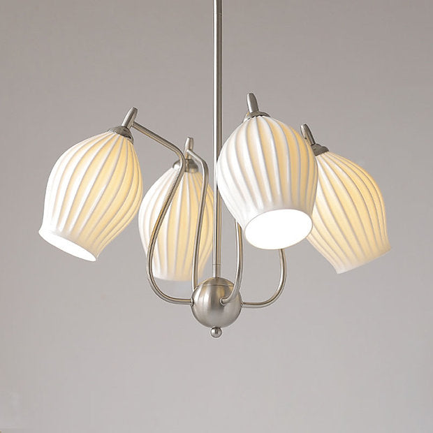 LED French Style Ceramics Retro Pendant Light