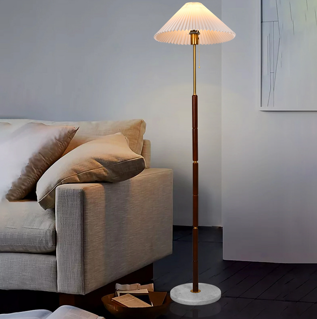 LED Simple Wood Design Modern Floor Lamp for Living Room