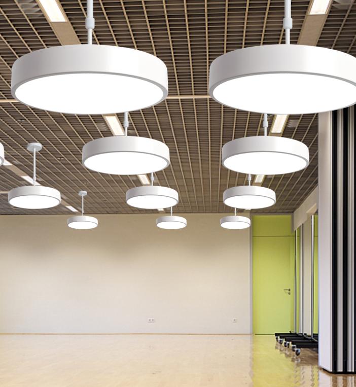 LED Simple Office Round Pendant Light