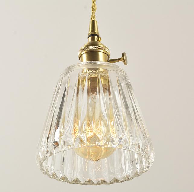 LED Japanese Style Glass Pendant Light