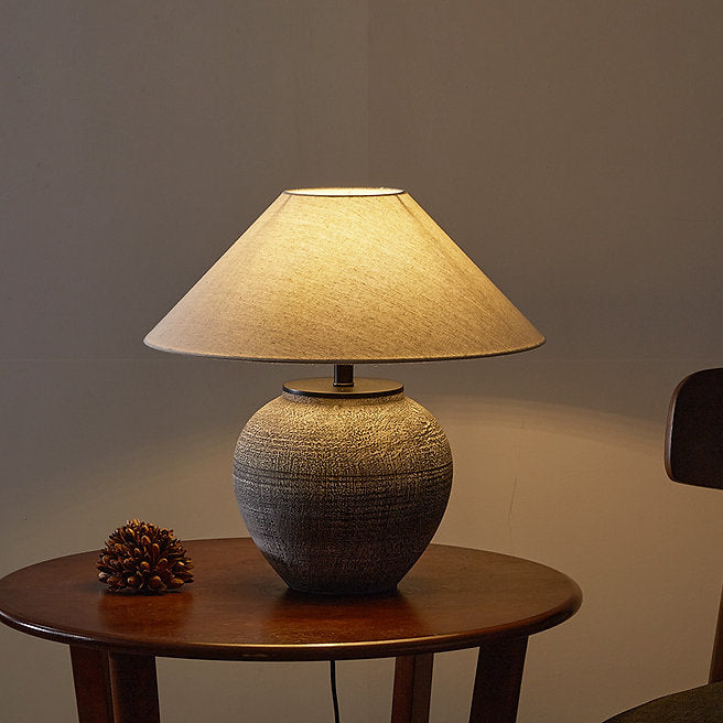 LED Japanese Retro Style Ceramic Table Lamp