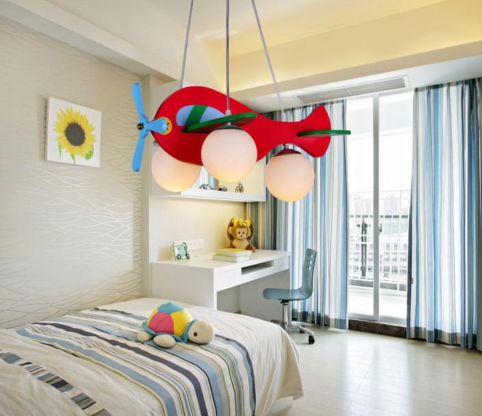 Airplane Design LED Pendant for Children's Bedroom