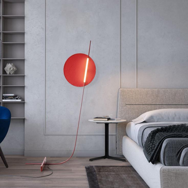 LED Red Arc Creative Floor Lamp