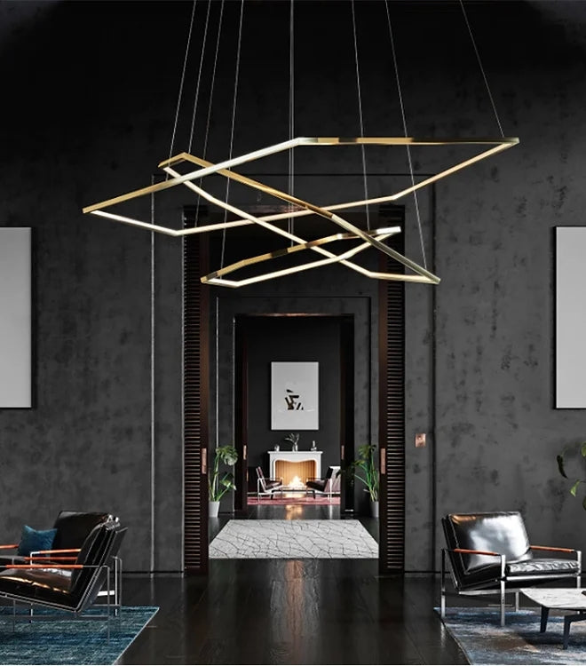 LED Simple Multi-layer Post-modern Decorative Pendant Light