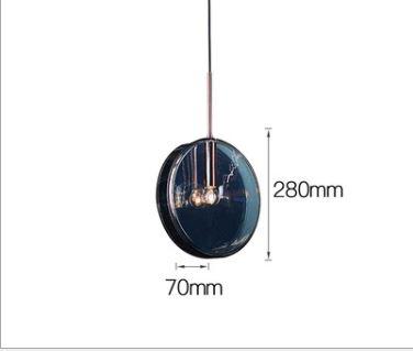 LED Round Tinted Glass Pendant
