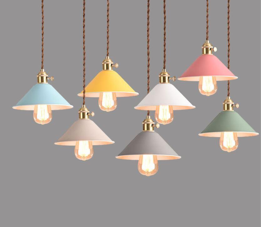 LED Metal Pedant Light with Macaron Colour