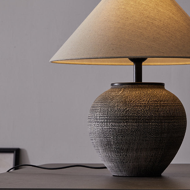 LED Japanese Retro Style Ceramic Table Lamp