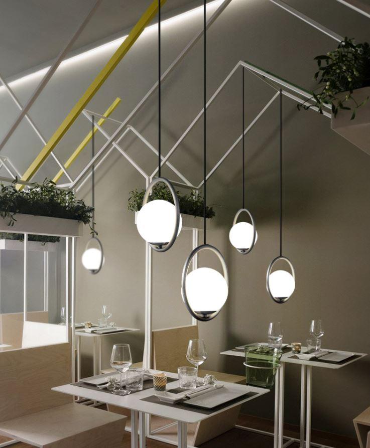 LED Metal Glass Pendant Light American Style