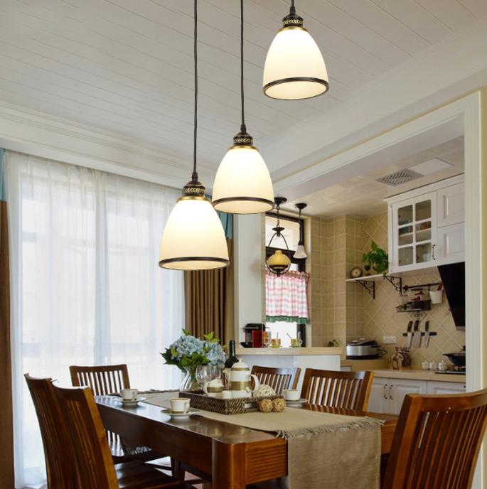LED American Country Style 3-Light Design Retro Pendant Light