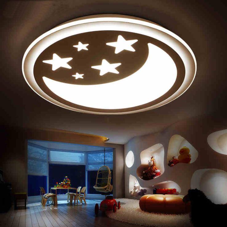 Acrylic Star Moon Ceiling Light for Living Room Bedroom Study Room