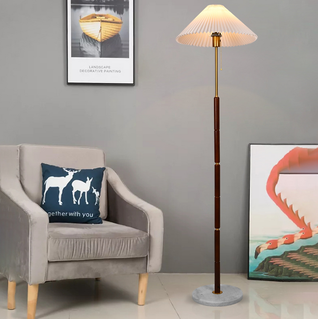 LED Simple Wood Design Modern Floor Lamp for Living Room