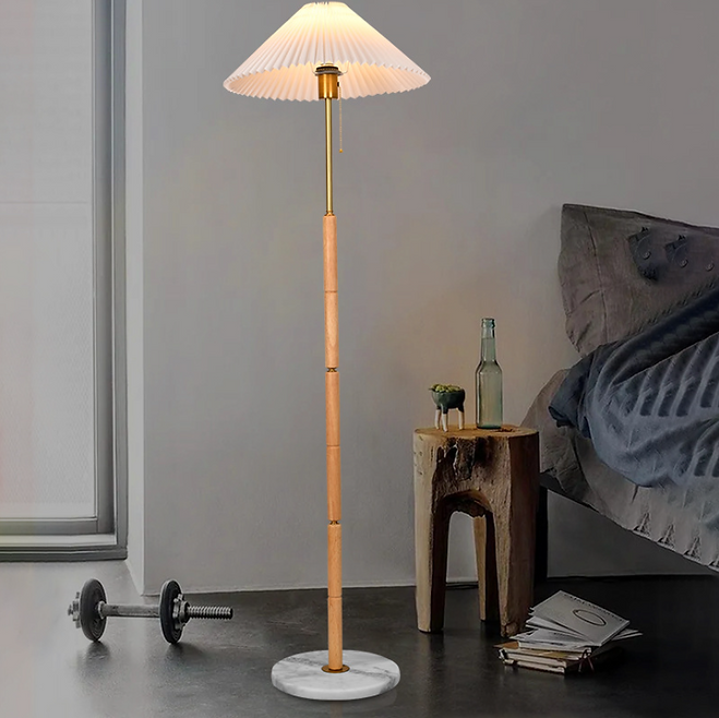 LED Simple Wood Design Modern Floor Lamp for Living Room